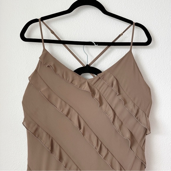 NEW Show Me Your Mumu Romance Ruffle Maxi Dress in Dune Chiffon sz XXL - Picture 4 of 9
